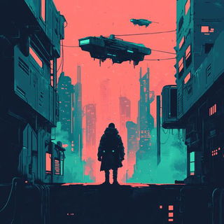 Creamblock Imprint style, Midjourney V6.1: cinematic shot from sci-fi movie