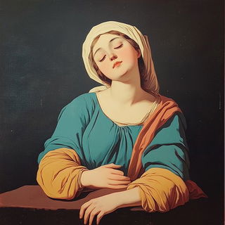 Creamblock Imprint style, Midjourney V6.1: classical 18th-century oil painting