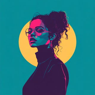 Creamblock Imprint style, Midjourney V6.1: photographic portrait of female protagonist