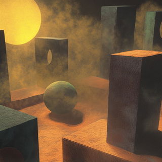Orange Rook style, Midjourney V6.1: abstract 3D render