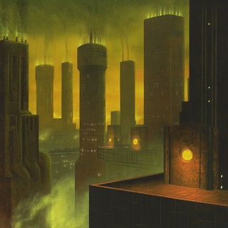 Orange Rook style, Midjourney V6.1: megacity with futuristic bioarchitecture