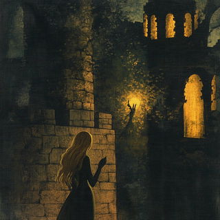 Orange Rook style, Midjourney V6.1: retro fairy-tale illustration