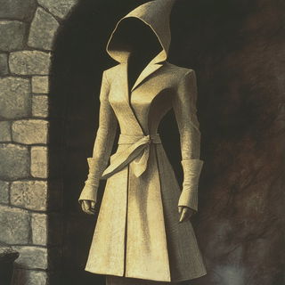 Orange Rook style, Midjourney V6.1: haute-couture fashion outfit