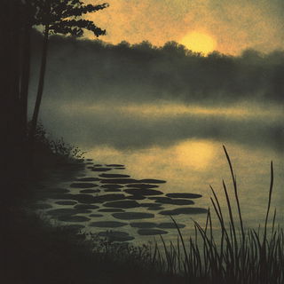 Orange Rook style, Midjourney V6.1: realistic landscape photograph of quiet dawn