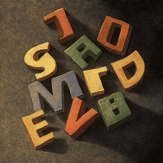 Orange Rook style, Midjourney V6.1: typographic composition with large letters