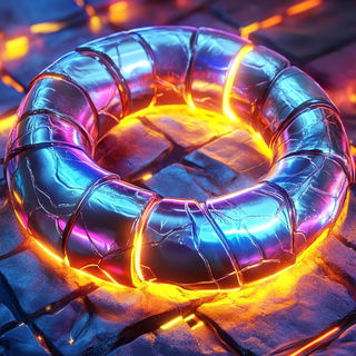 Saturated Fable Machines style, Midjourney V6.1: abstract 3D render