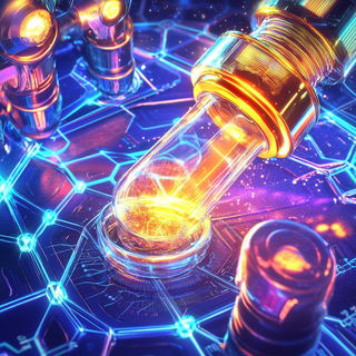 Saturated Fable Machines style, Midjourney V6.1: editorial illustration for popular scientific magazine cover