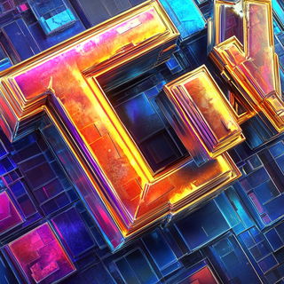 Saturated Fable Machines style, Midjourney V6.1: typographic composition with large letters