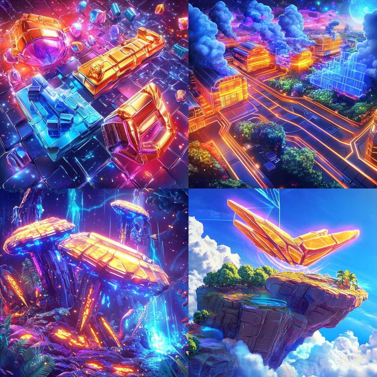 Saturated Fable Machines style, Midjourney V6.1, render 1 of 4
