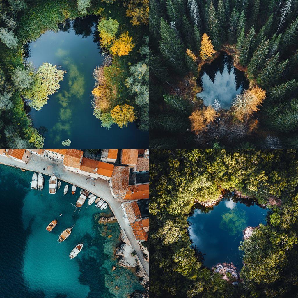Aerial photography style, Midjourney V6.1, render 1 of 4