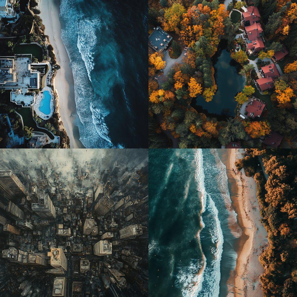Aerial view style, Midjourney V6.1, render 1 of 4