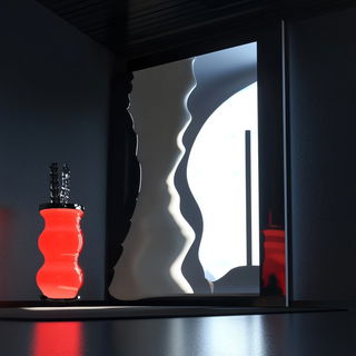 Mythomarble style, Midjourney V6.1: abstract 3D render