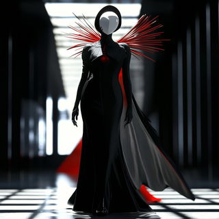 Mythomarble style, Midjourney V6.1: haute-couture fashion outfit