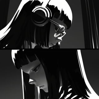 Mythomarble style, Midjourney V6.1: black-and-white manga comic strip