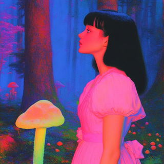 Indigoviolet Monastics style, Midjourney V6.1: retro fairy-tale illustration