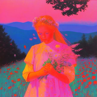 Indigoviolet Monastics style, Midjourney V6.1: traditional folk art