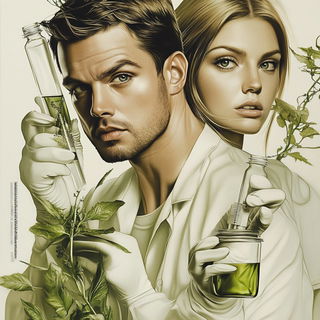 Ragwhite Mythicism style, Midjourney V6.1: editorial illustration for popular scientific magazine cover