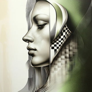 Ragwhite Mythicism style, Midjourney V6.1: creative pattern composition