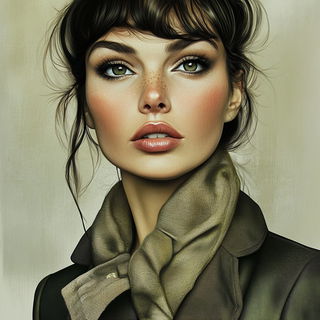 Ragwhite Mythicism style, Midjourney V6.1: photographic portrait of female protagonist