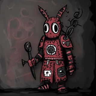 Karstmist style, Midjourney V6.1: concept art character design of retropunk steam knight