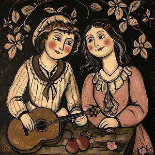 Karstmist style, Midjourney V6.1: classical 18th-century oil painting