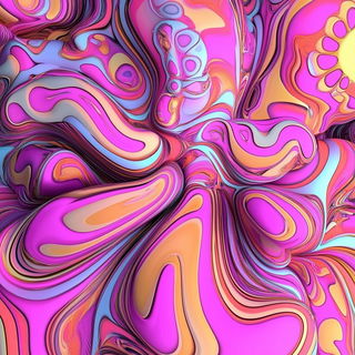 Vaporvale style, Midjourney V6.1: abstract 3D render