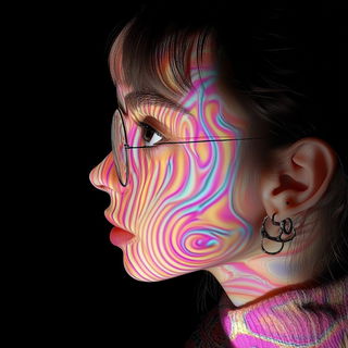 Vaporvale style, Midjourney V6.1: photographic portrait of female protagonist