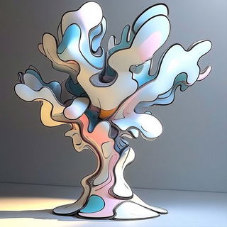 Anatomelux style, Midjourney V6.1: abstract 3D render