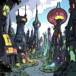 Anatomelux style, Midjourney V6.1: megacity with futuristic bioarchitecture