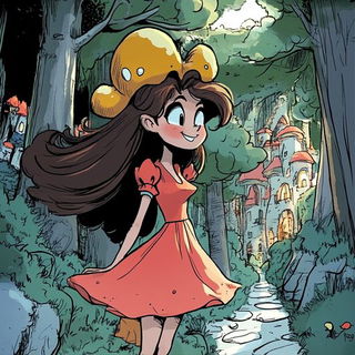 Anatomelux style, Midjourney V6.1: retro fairy-tale illustration