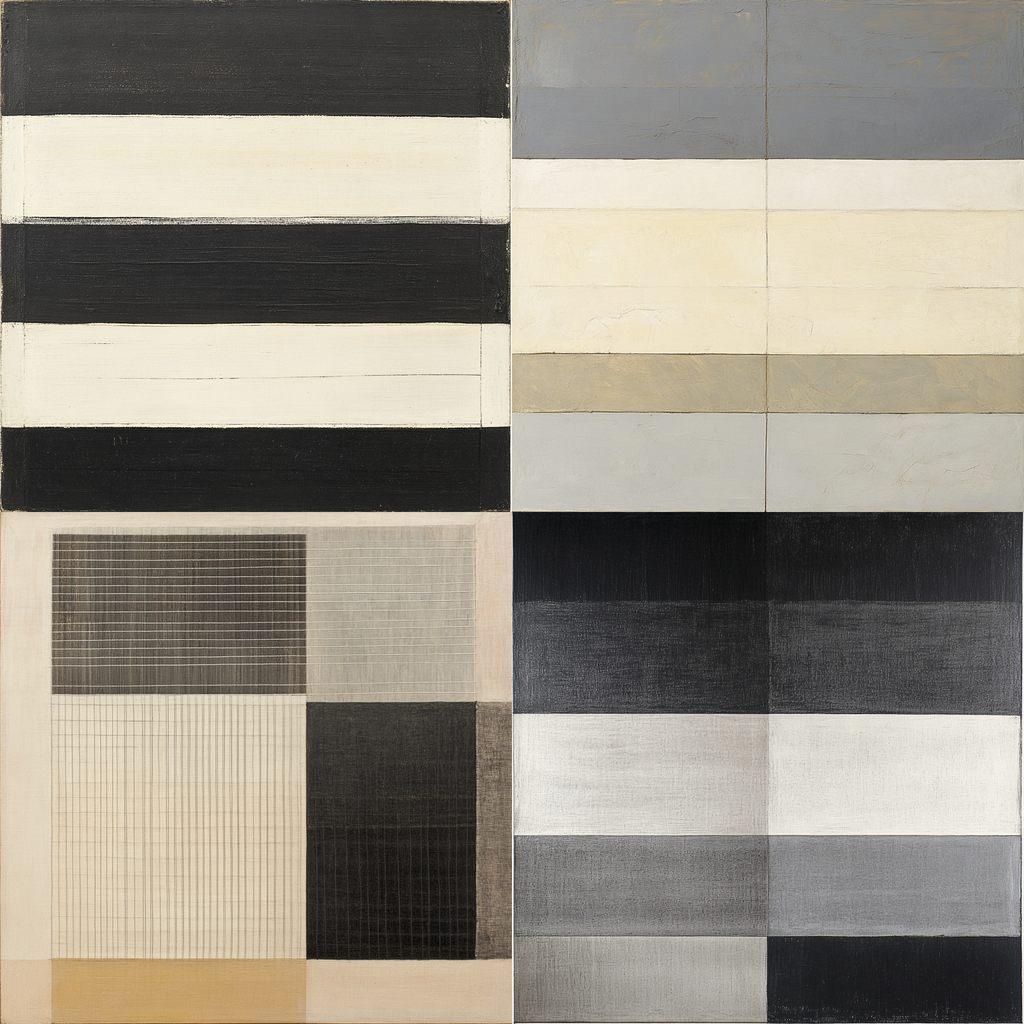 Agnes Martin style, Midjourney V6.1, render 1 of 4