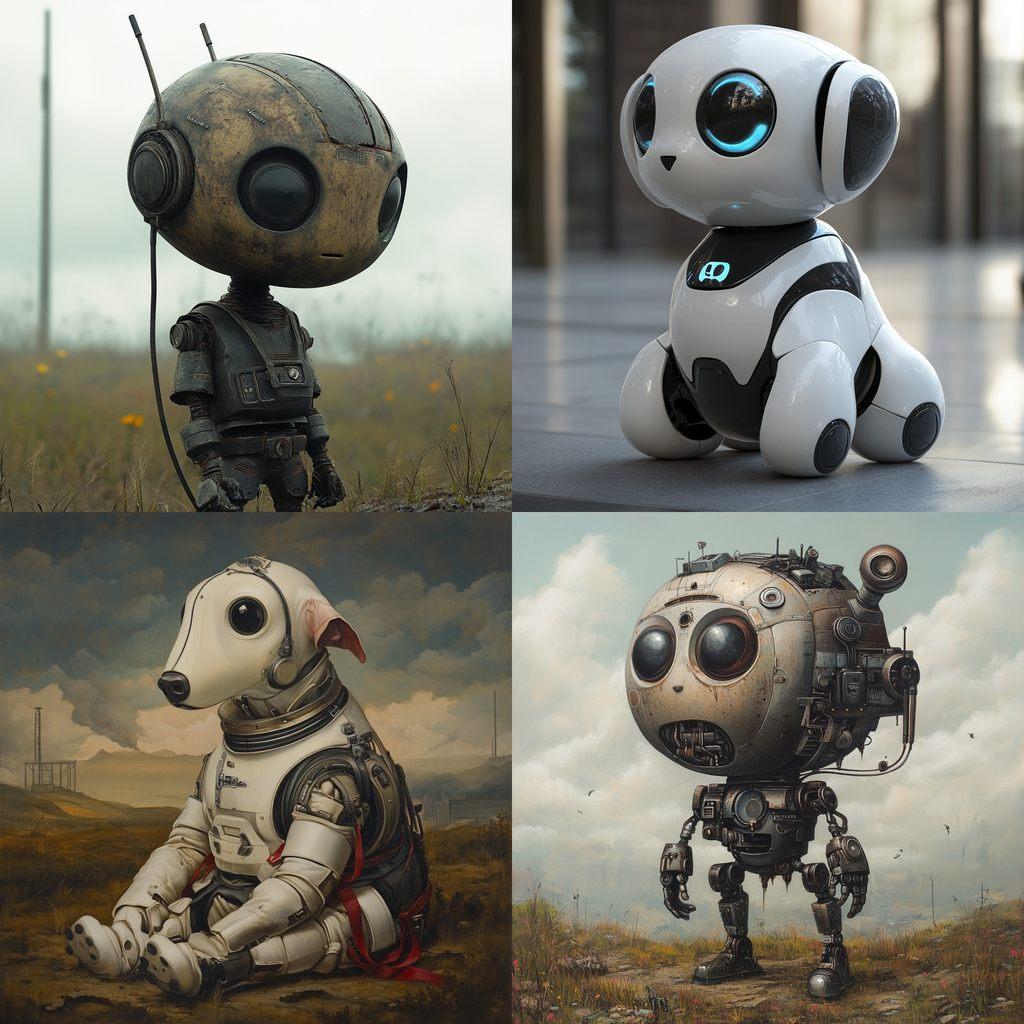 Aibo style, Midjourney V6.1, render 1 of 4