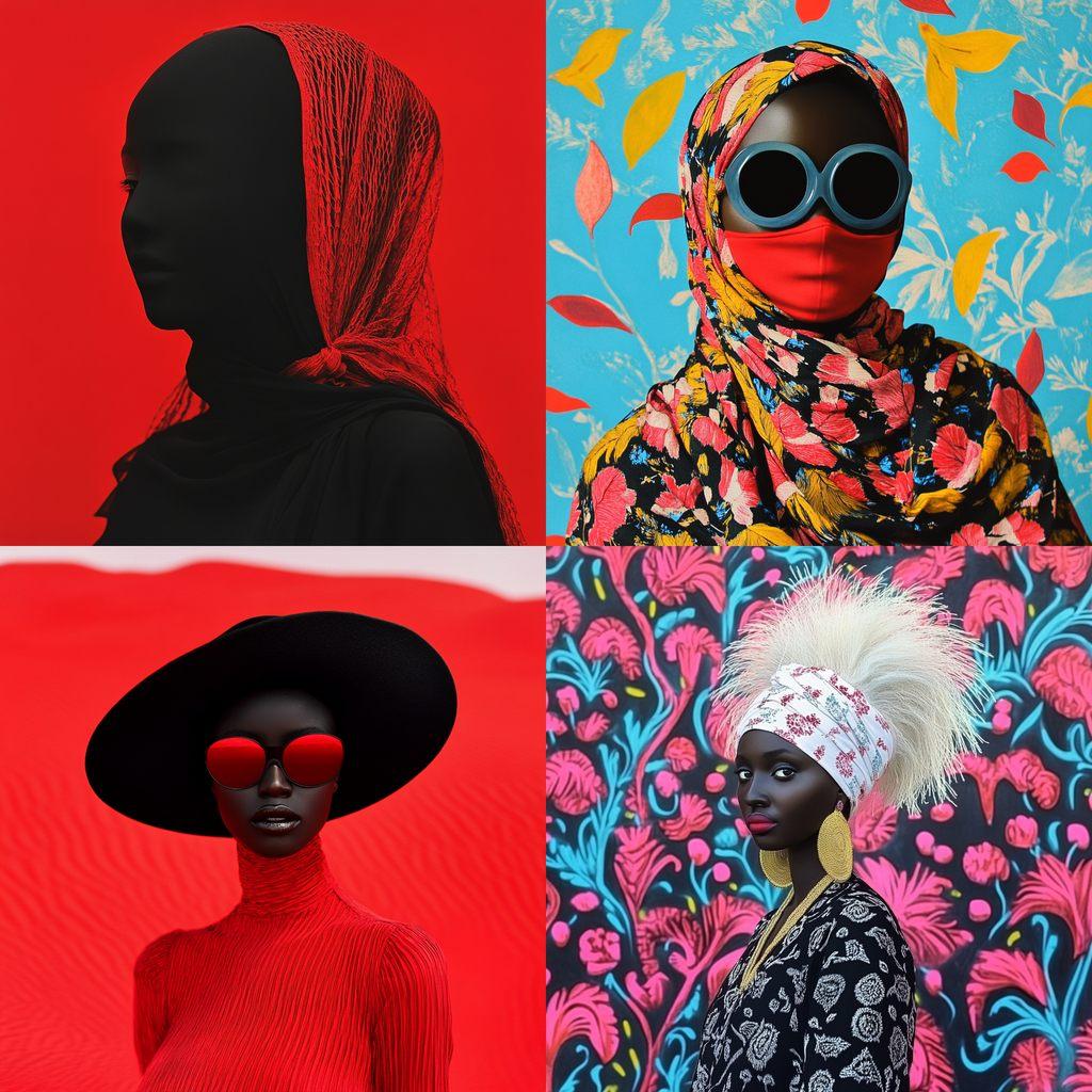 Aida Muluneh style, Midjourney V6.1, render 1 of 4