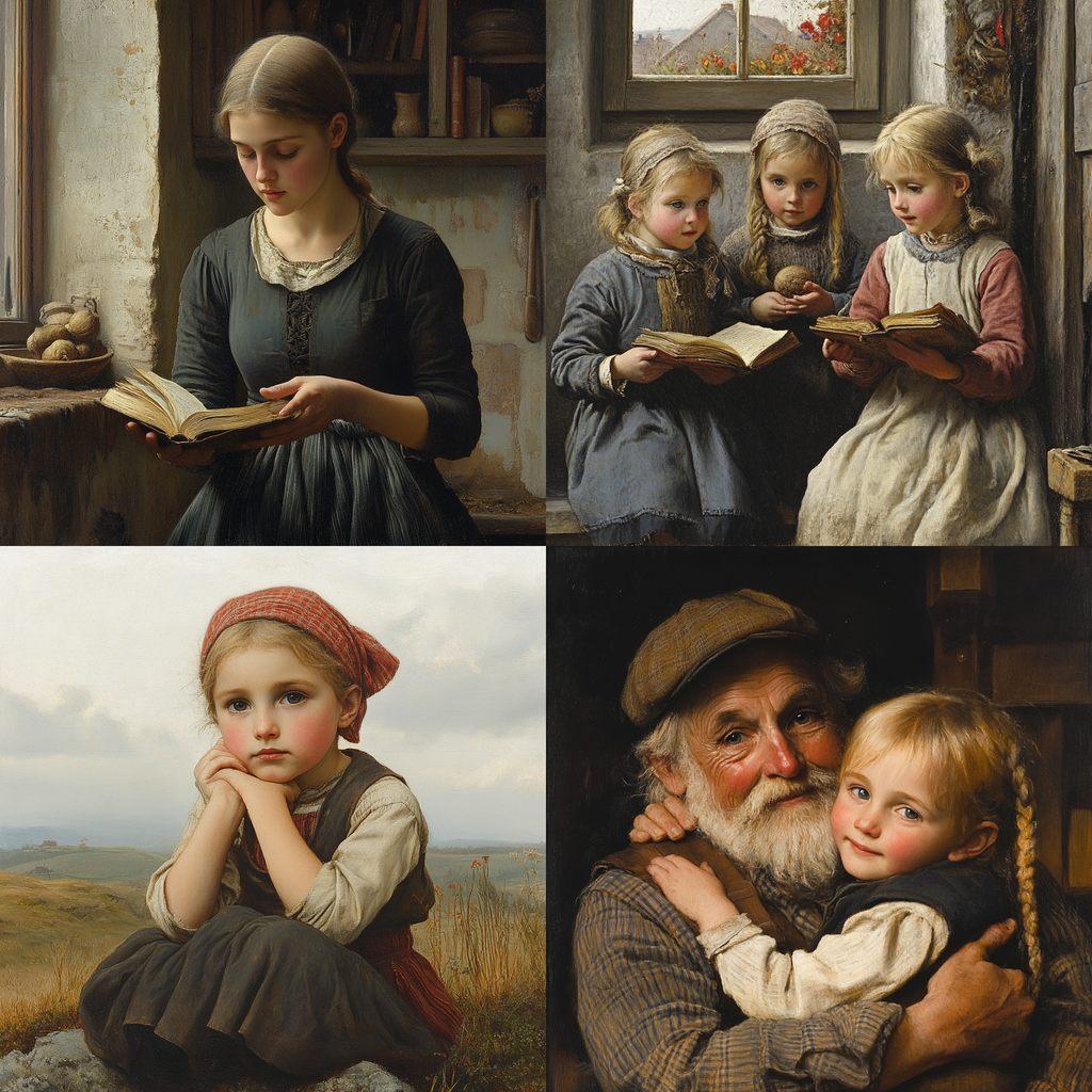 Albert Anker style, Midjourney V6.1, render 1 of 4