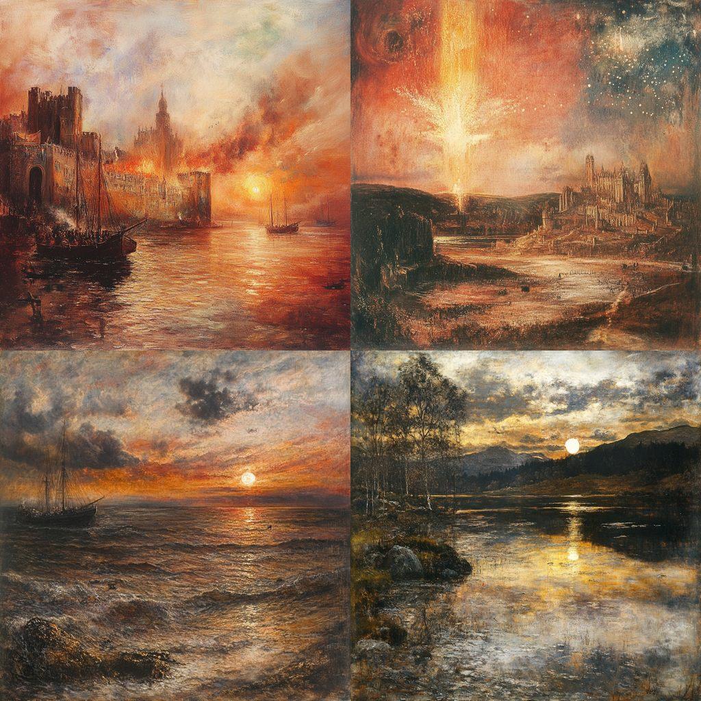 Albert Goodwin style, Midjourney V6.1, render 1 of 4
