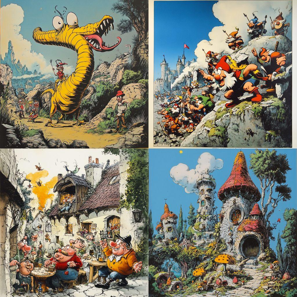 Albert Uderzo style, Midjourney V6.1, render 1 of 4
