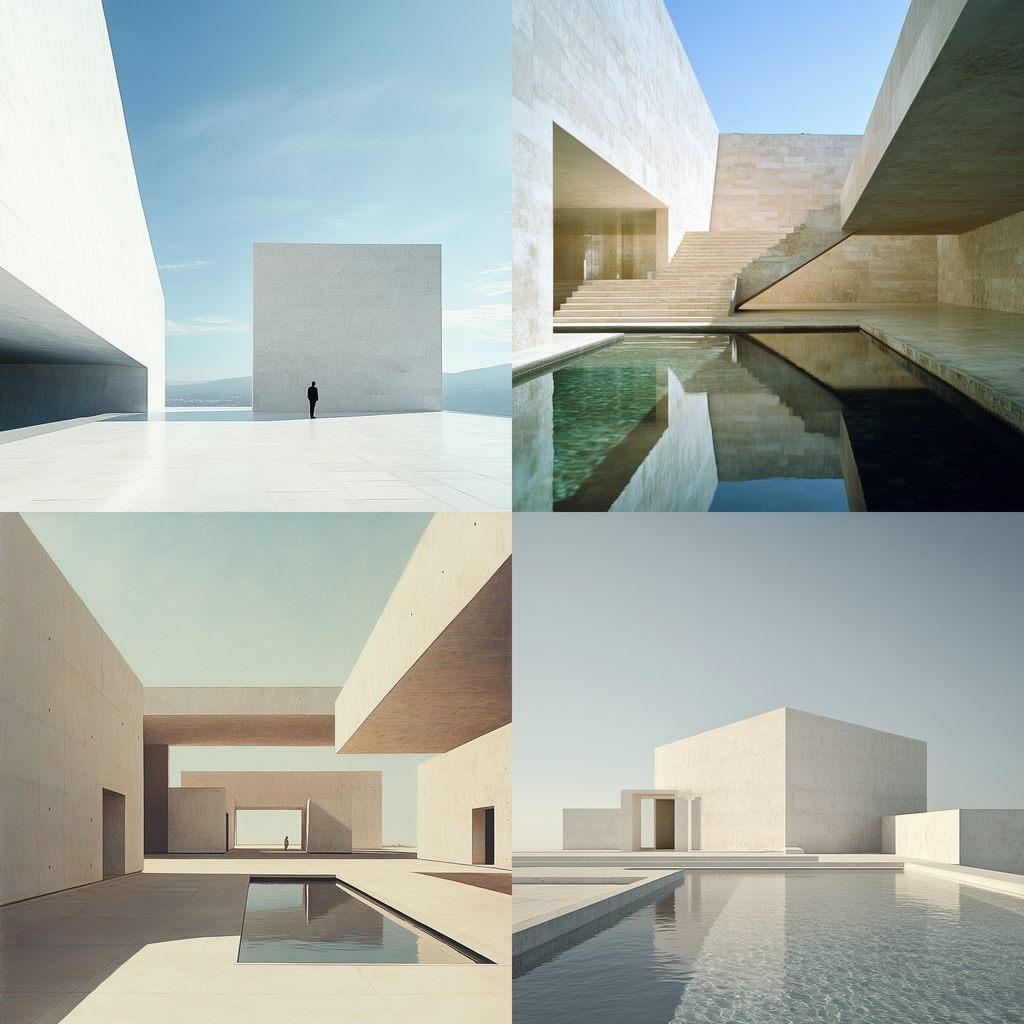 Alberto Campo Baeza style, Midjourney V6.1, render 1 of 4