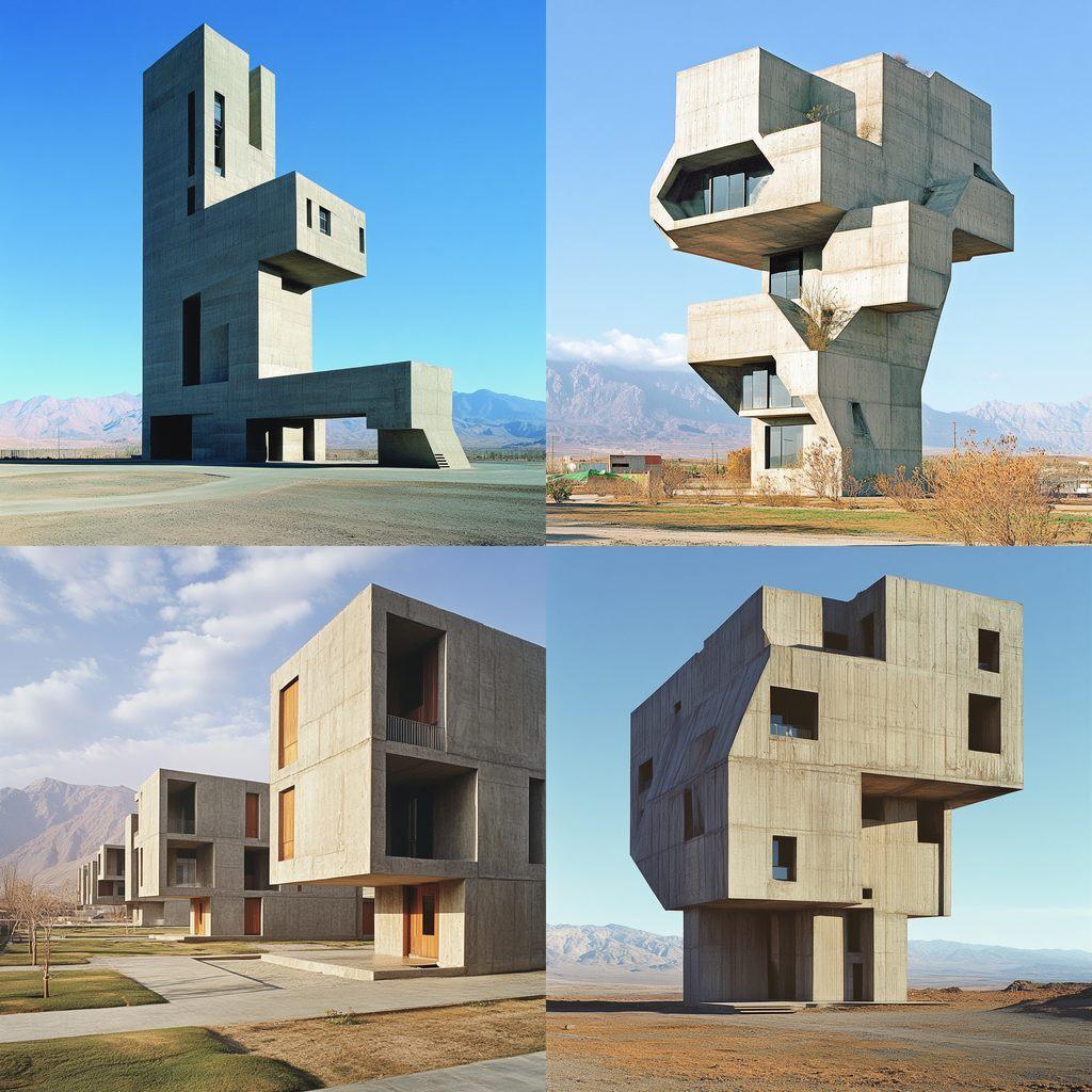 Alejandro Aravena style, Midjourney V6.1, render 1 of 4