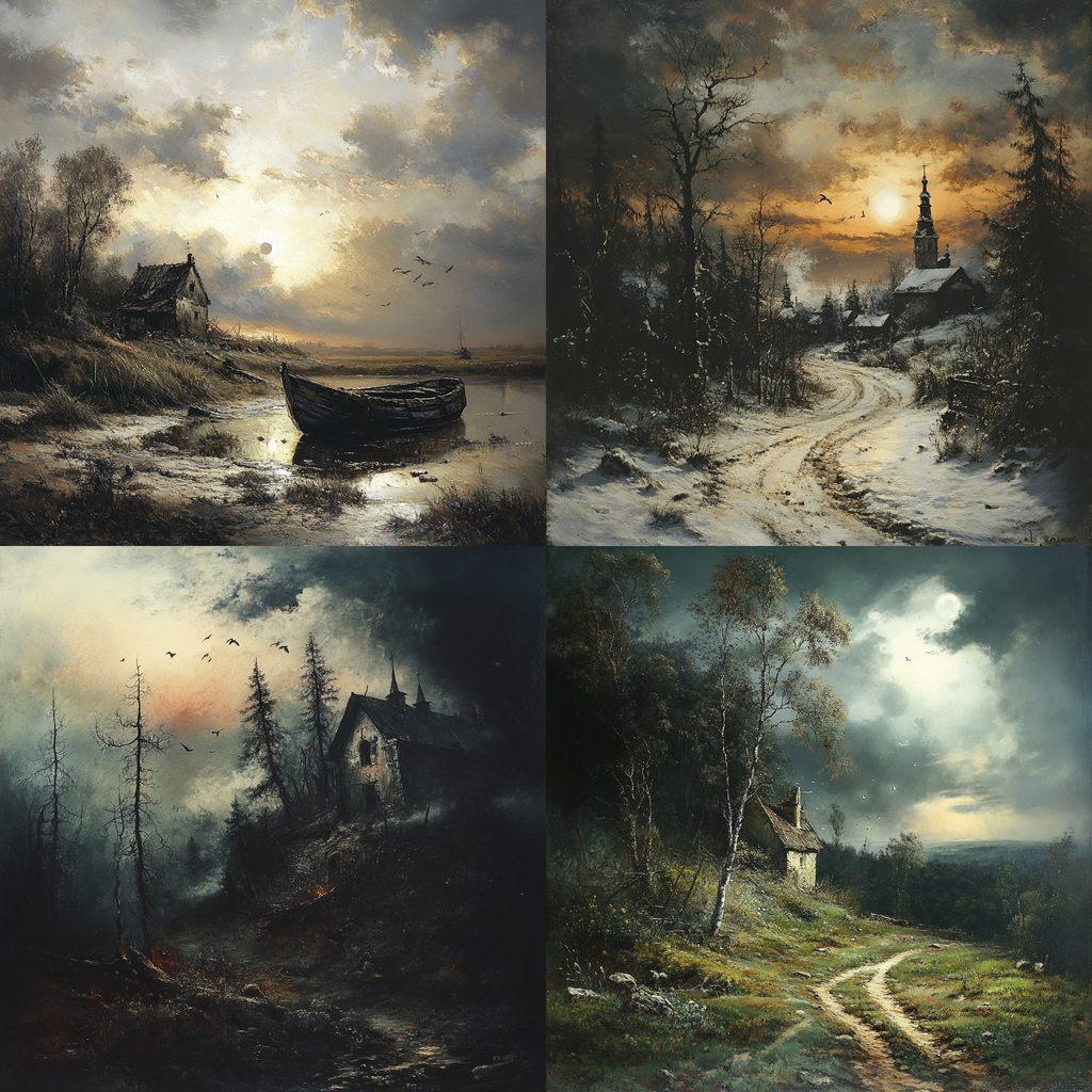 Aleksey Savrasov style, Midjourney V6.1, render 1 of 4