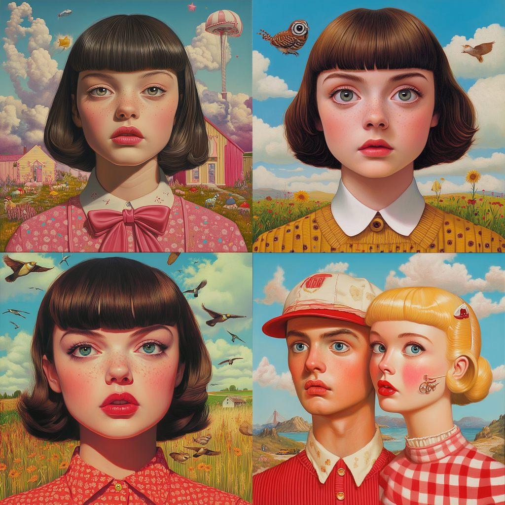 Alex Gross style, Midjourney V6.1, render 1 of 4