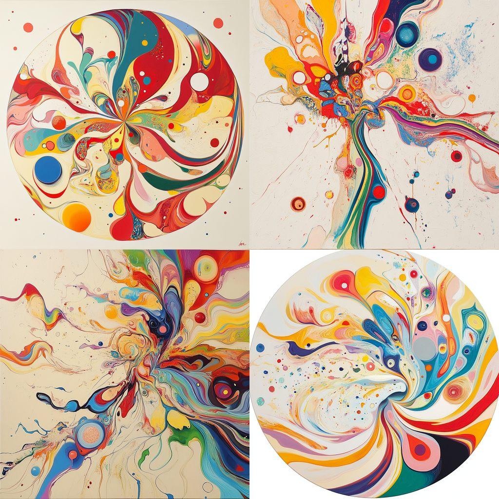 Alex Janvier style, Midjourney V6.1, render 1 of 4