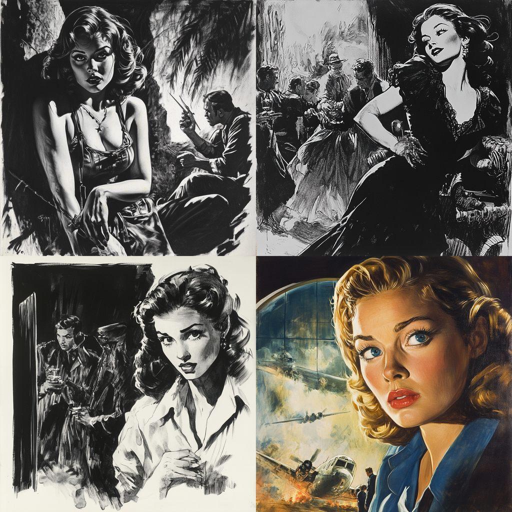 Alex Raymond style, Midjourney V6.1, render 1 of 4