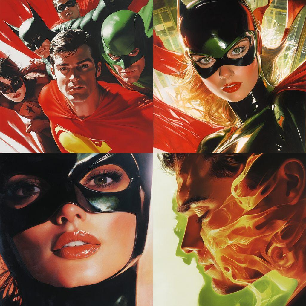Alex Ross style, Midjourney V6.1, render 1 of 4