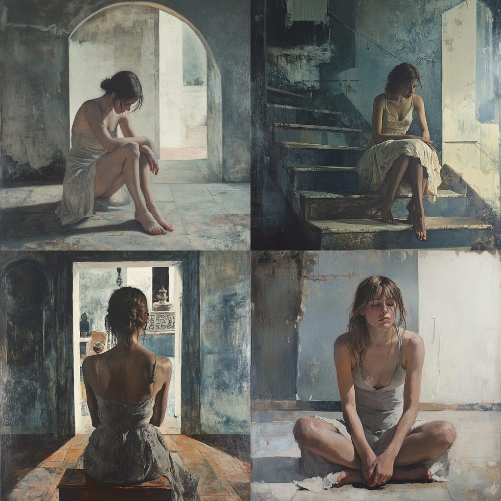 Alex Russell Flint style, Midjourney V6.1, render 1 of 4
