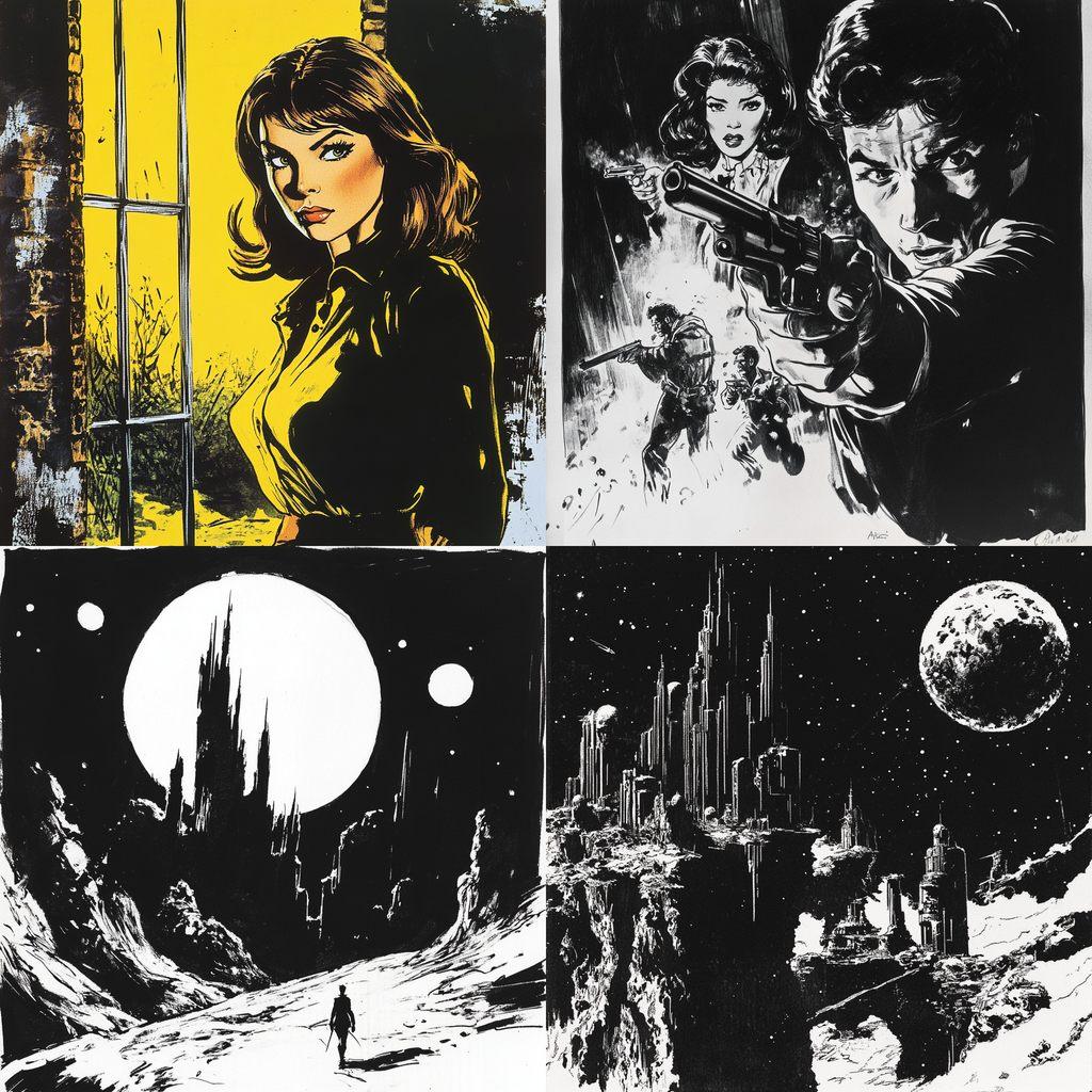 Alex Toth style, Midjourney V6.1, render 1 of 4