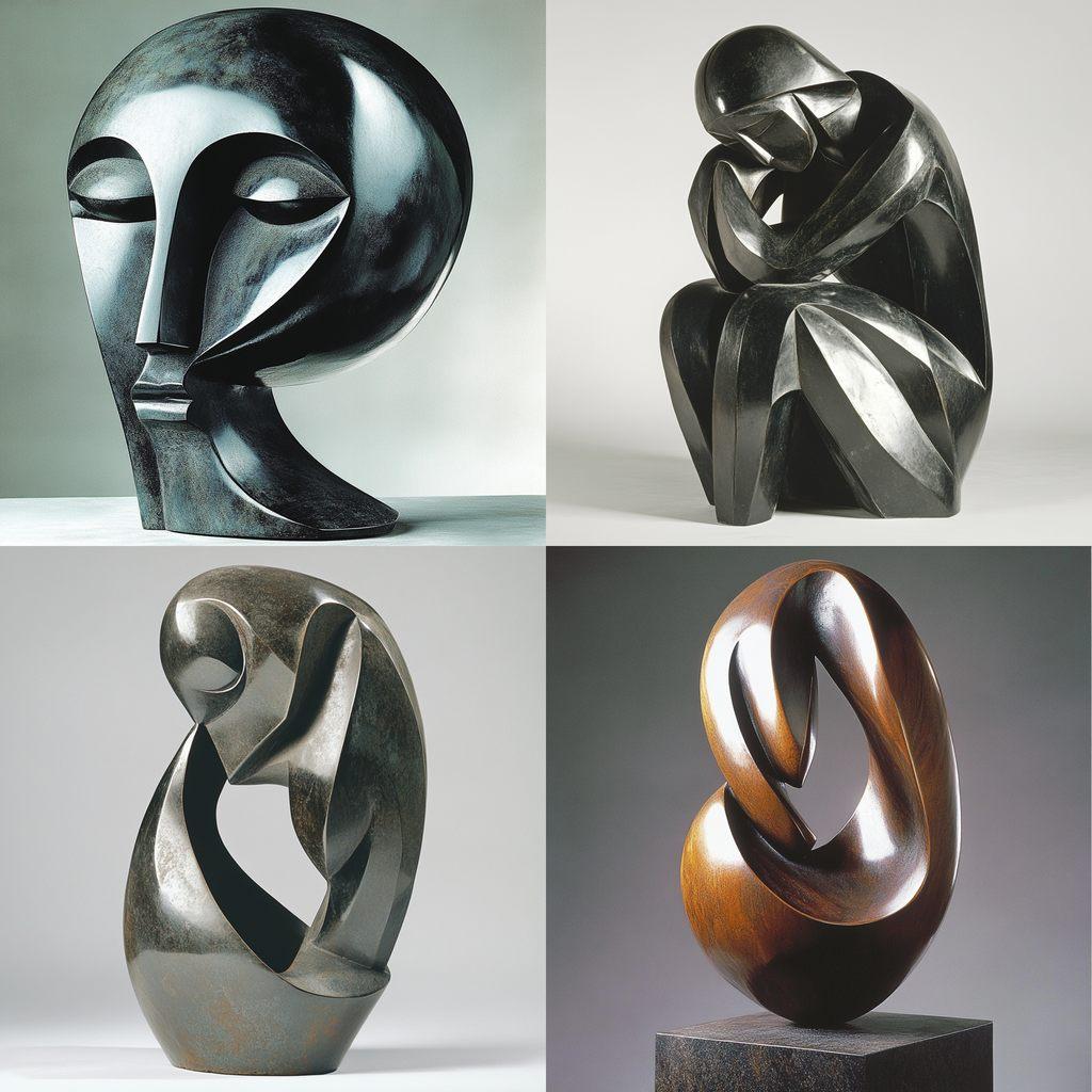 Alexander Archipenko style, Midjourney V6.1, render 1 of 4