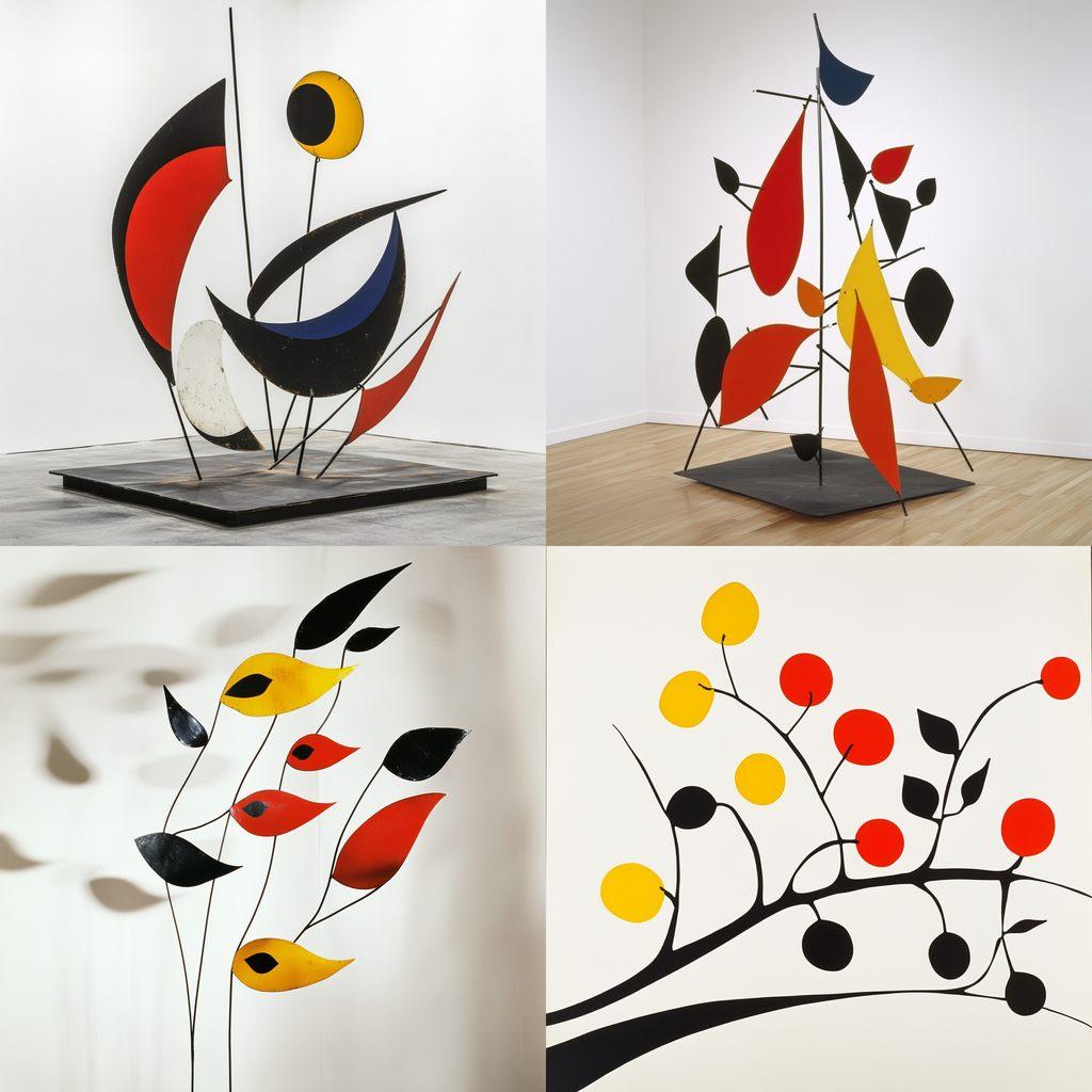 Alexander Calder style, Midjourney V6.1, render 1 of 4