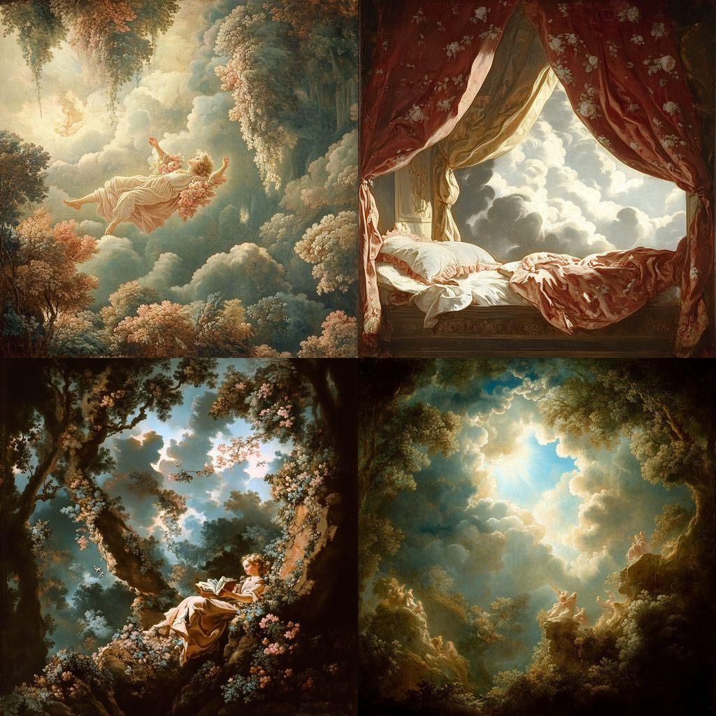 Alexandre-Evariste Fragonard style, Midjourney V6.1, render 1 of 4