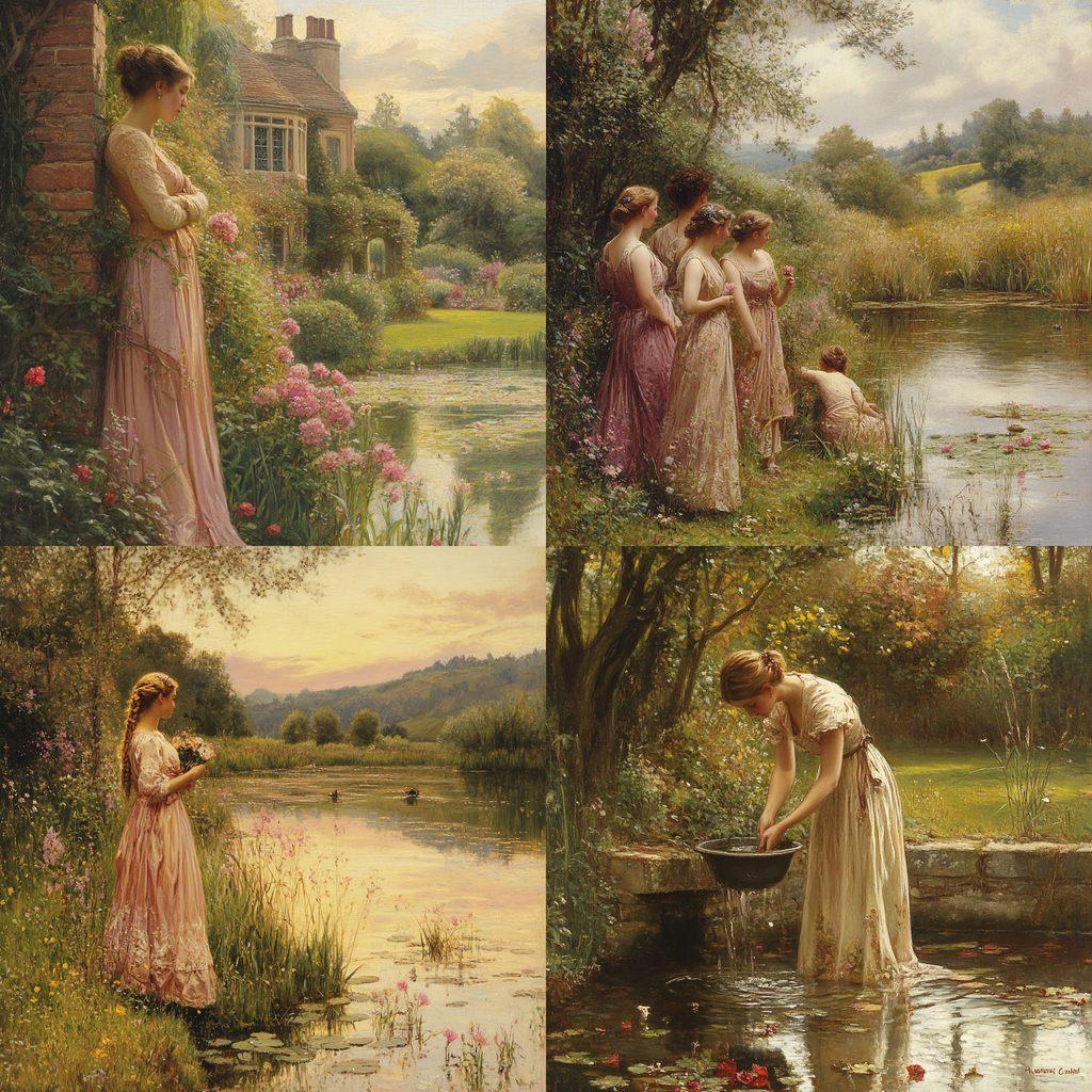 Alfred Augustus Glendening style, Midjourney V6.1, render 1 of 4