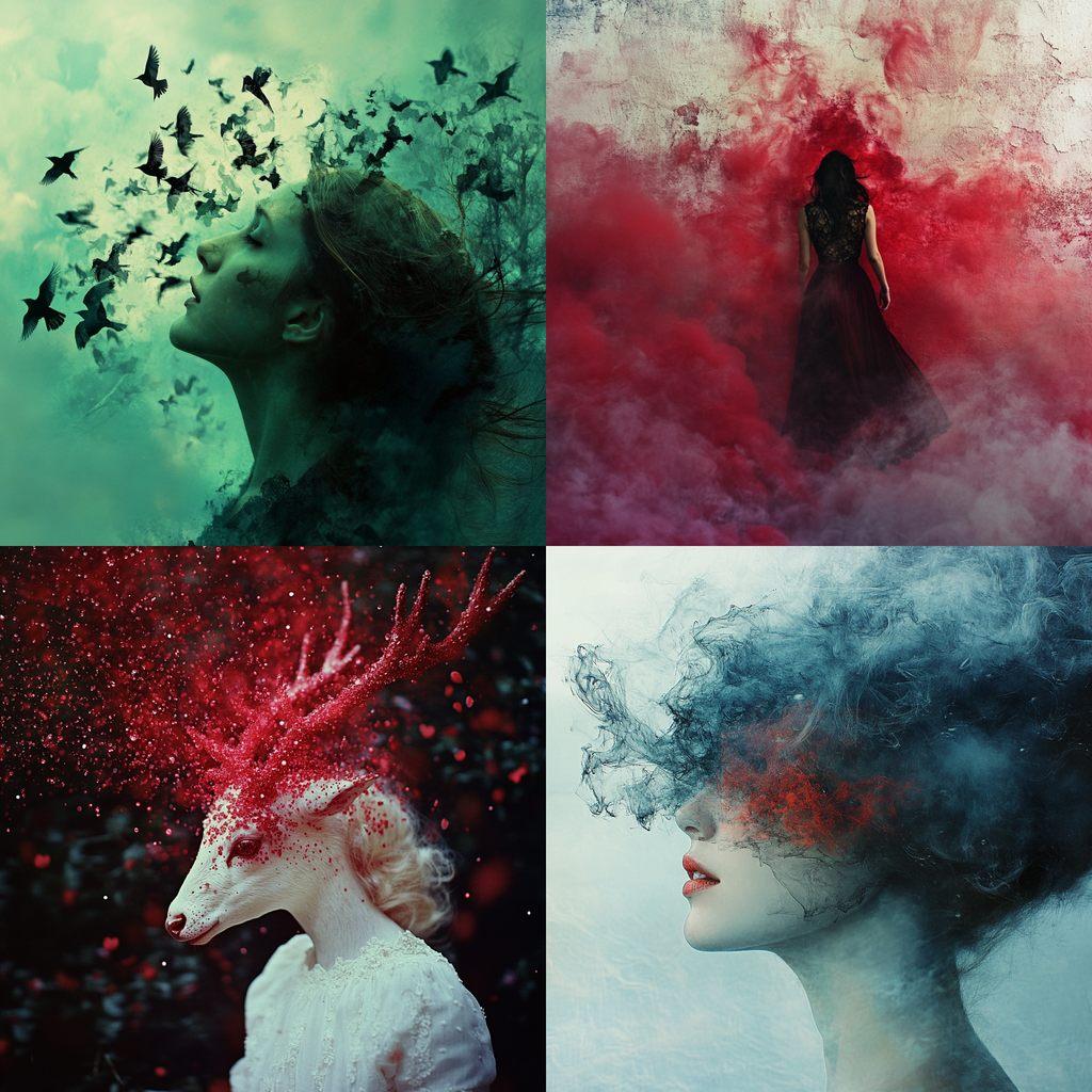 Aliza Razell style, Midjourney V6.1, render 1 of 4